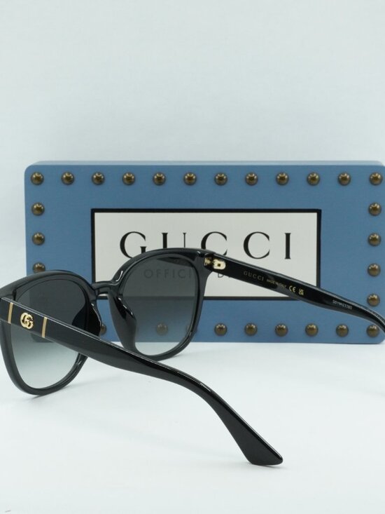 Gucci GG1122SA 001 Square Sunglasses – Black/Grey Gradient main image 7